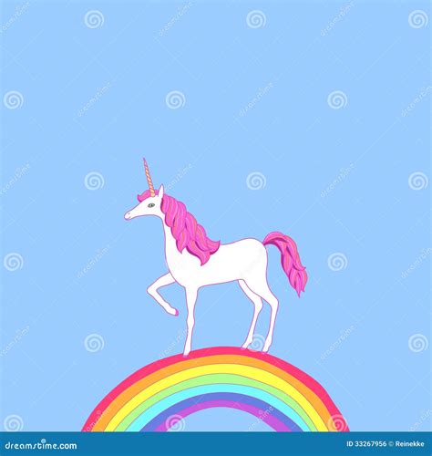 Licorne Sur Un Arc En Ciel Illustration De Vecteur Illustration Du