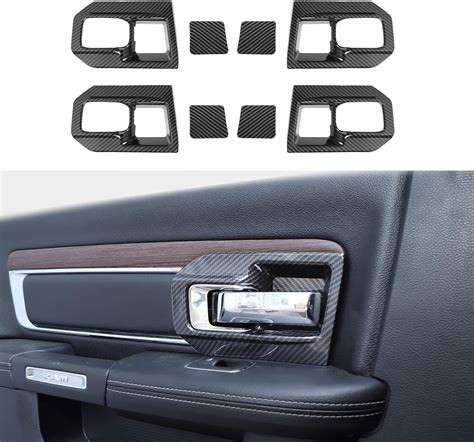 Amazon SQQP Carbon Fiber Inner Door Handle Bowl Cover Trim Frame