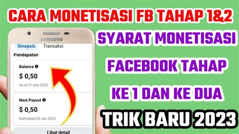 Cara Monetisasi Facebook 2023 Cara Monetisasi Fanspage Facebook