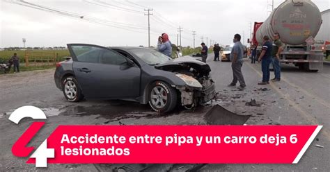 Accidente Entre Pipa Y Un Carro Deja 6 Lesionados Noticias24Siete