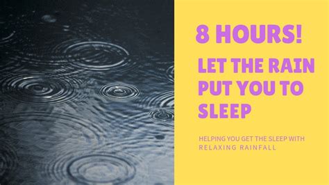 Rain Fall Sleep And Reduce Stress 8 Hours Youtube