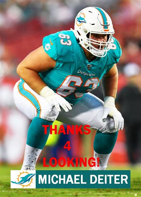 Michael Deiter 2019 Miami Dolphins Football Card