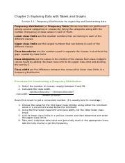 Chapter Exploring Data With Tables And Graphs Docx Chapter