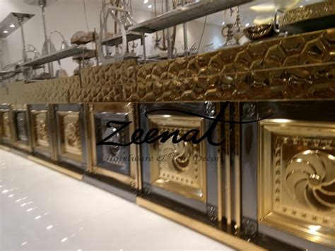 Wedding Use Golden Stainless Steel Buffet Counter Id 22436211488