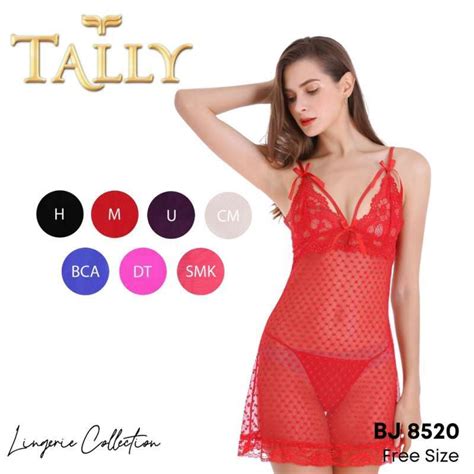 Promo Tally Sexy Lingerie Baju Tidur Premium Bahan Lace Brokat Bj 8520