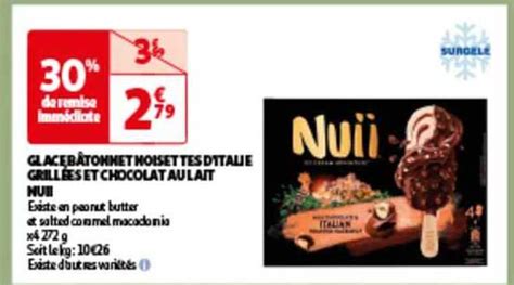 Promo Glace Bâtonnet Noisettes D italie Grillées Et Chocolat Au Lait