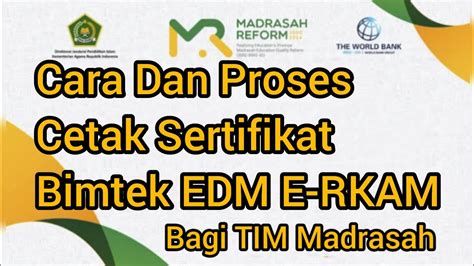 Sertifikat Bimtek EDM E RKAM Cara Unduh Dan Mekanisme Cetaknya Bagi