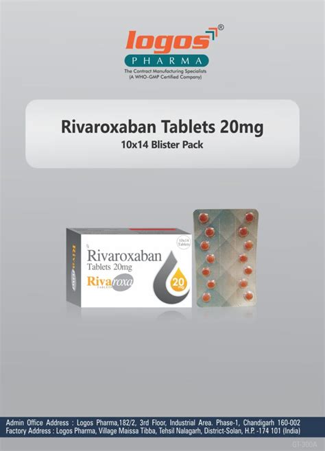 Rivaroxaban 20 Mg Tablet Logos Pharma