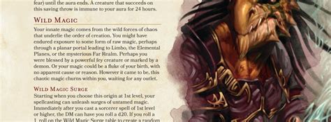 Dandd 5e Wild Magic