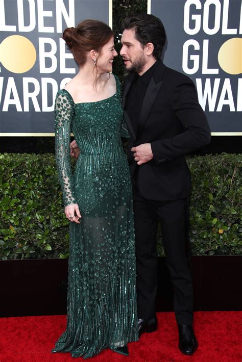 Kit Harington Attends 2020 Golden Globes With Wife Rose Leslie