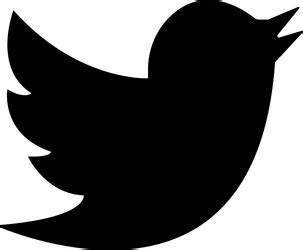 Twitter bird logo realistic social media icon Vector Image