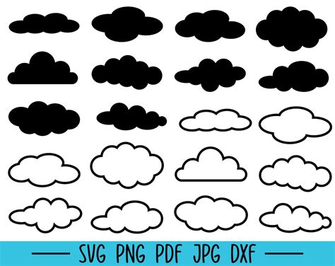 Cloud Svg Cloud Svg Bundle Cloud Clouds Clouds Svg Cloud Svg