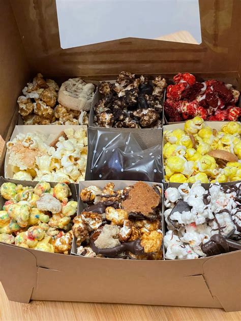 Gourmet Popcorn Sampler Box Etsy