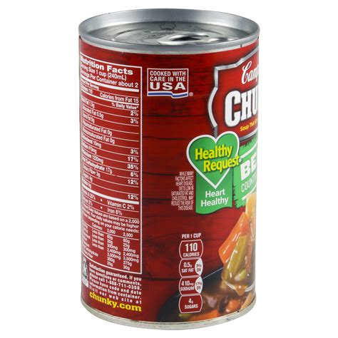 Campbells Chunky Healthy Request Beef With Country Vegetables Soup 188 Oz Shipt