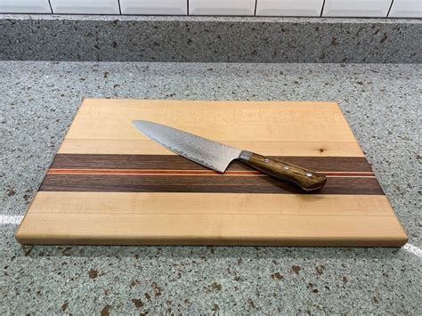 Maple And Walnut Edge Grain Cutting Board Etsy