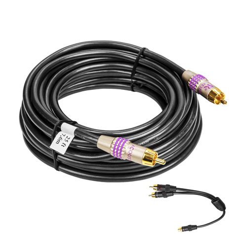 25ft Subwoofer Cable w/ Y Adapter | Outdoor Speaker Depot