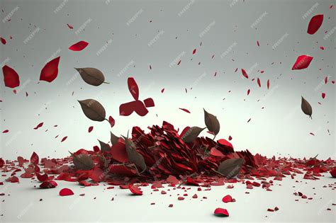 Premium Ai Image Petalled Roses Scatter On The Ground Uninhabited