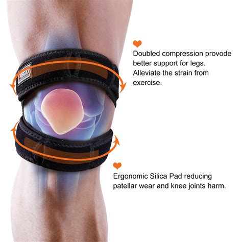 Buy HUEGLO Patella Knee Strap For Knee Pain Relief Knee Stabilizing