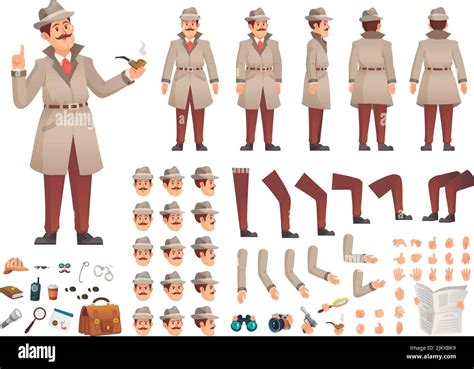 Detective Character Animation Investigator Cartoon Characters Creation