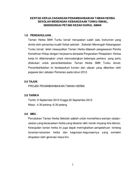 Kertas Kerja Contoh Riset