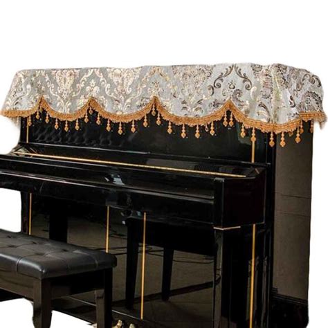 Dropship Upright Piano Dust Cover Gold Stamping Flannel Vintage Piano Cover Piano Cloth To Sell