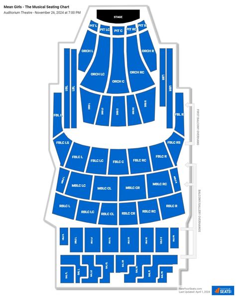 Auditorium Theatre Seating Chart