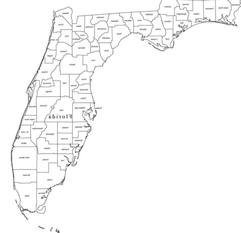 Florida County Map Vector at GetDrawings | Free download