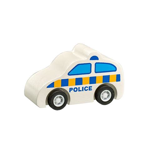 Mini Wooden Police Car