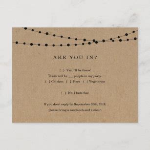 Funny Wedding RSVP & Response Cards | Zazzle