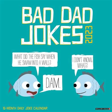 Willow Creek Press 2023 Bad Dad Jokes Wall Calendar 24690 Blain S