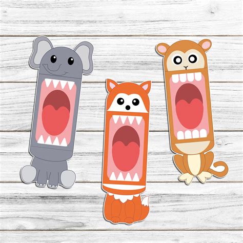 Wild Animal Paper Printable Hand Puppet, Instant Download, Coloring ...