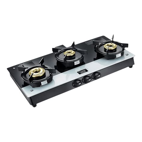 Buy Prestige Svachh Duo Toughened Glass Top 3 Burner Manual Gas Stove Liftable Burner Set