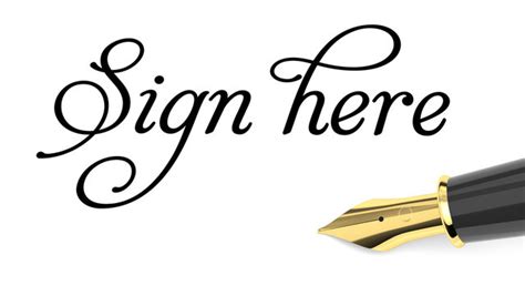 Signature Here Please Clip Art