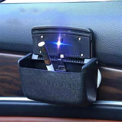 Universal Car Ashtray With Led Lights Auto Cigarette Smokeless Portable