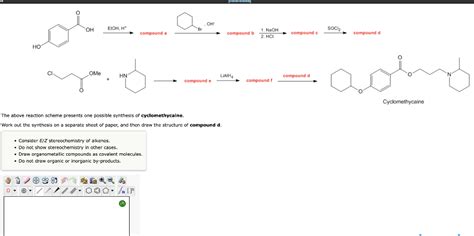 Solved EtOH H Compound A Cyclomethycaine The Above Chegg