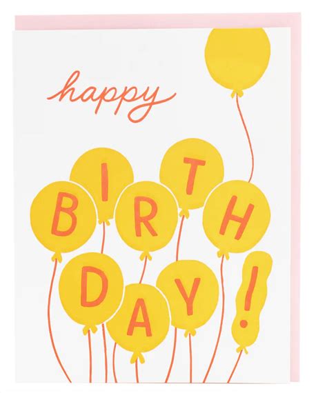 Yellow Balloons Birthday Card – Lovely Paperie & Gifts