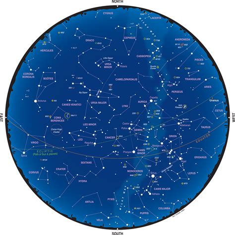 monthly star chart orion telescopes binoculars