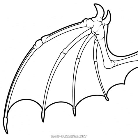 dragon wing close  easy drawing easy drawings