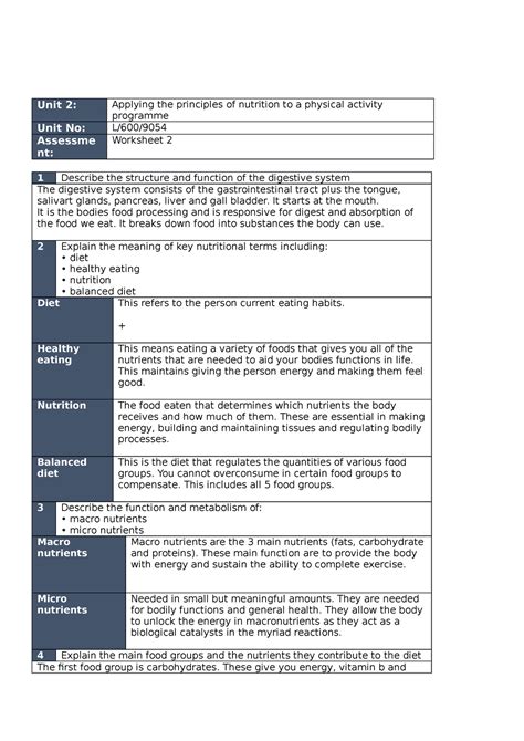 Unit Level Pt Fully Passed Unit Applying The Principles Of