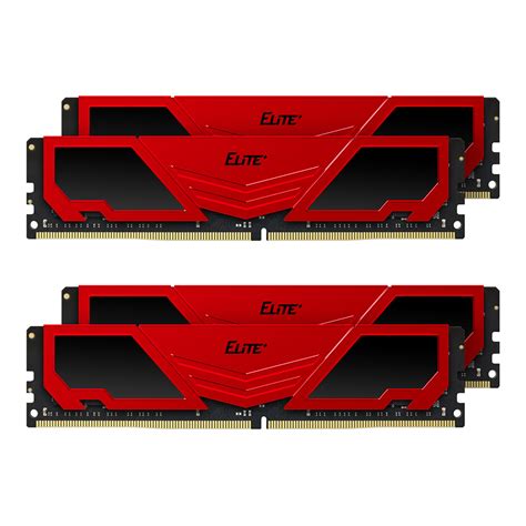 ELITE PLUS DDR4 DESKTOP MEMORY RED 32GB 4x8GB 2666MHz CL19 TEAMGROUP