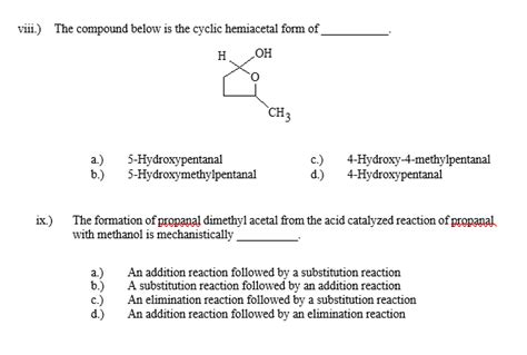 Answered Viii The Compound Below Is The Cyclic Bartleby