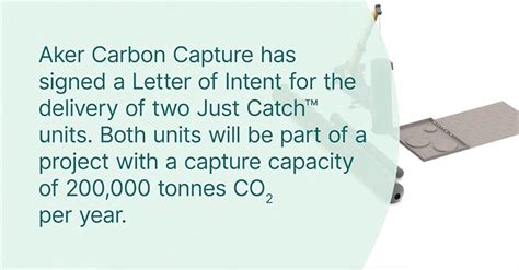 Aker Carbon Capture Signs Letter Of Intent For Large Carbon Capture