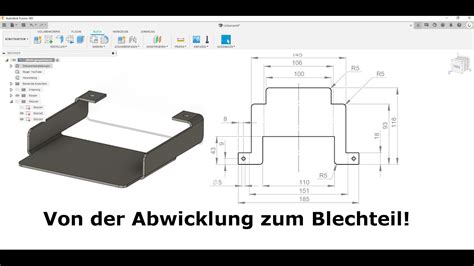 Autodesk Fusion 360 Blechabwicklung Blech Deutsch Tutorial Schulung