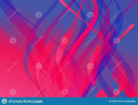 Pink And Blue Abstract Gradient Vertical Wavy Background Stock Vector