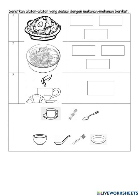 Adab Makan Dan Minumakan Worksheet Live Worksheets