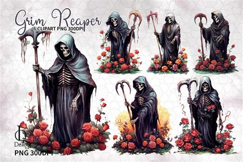 Grim Reaper Sublimation Clipart Afbeelding Door Lq Design Creative