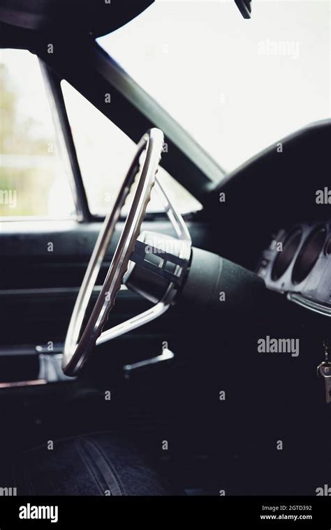 Interior Of Vintage Car Stock Photo - Alamy