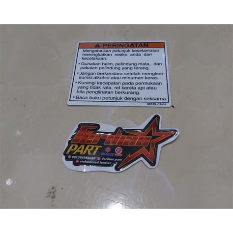 Jual Sticker Perhatian Satria Hiu Lumba 2tak 2 Tak Original Shopee