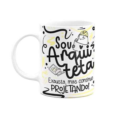 Caneca Flork Profiss Es Sou Arquiteta Branca Fun Geek Store