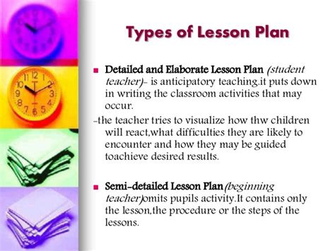 Types Of Lesson Plan Daisy Blake